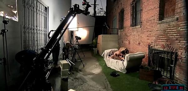  Amateur American couple making a porno video with a professional crew